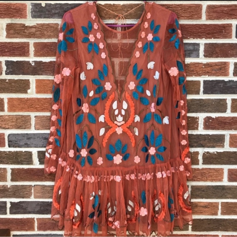 Free People embroidered dress
